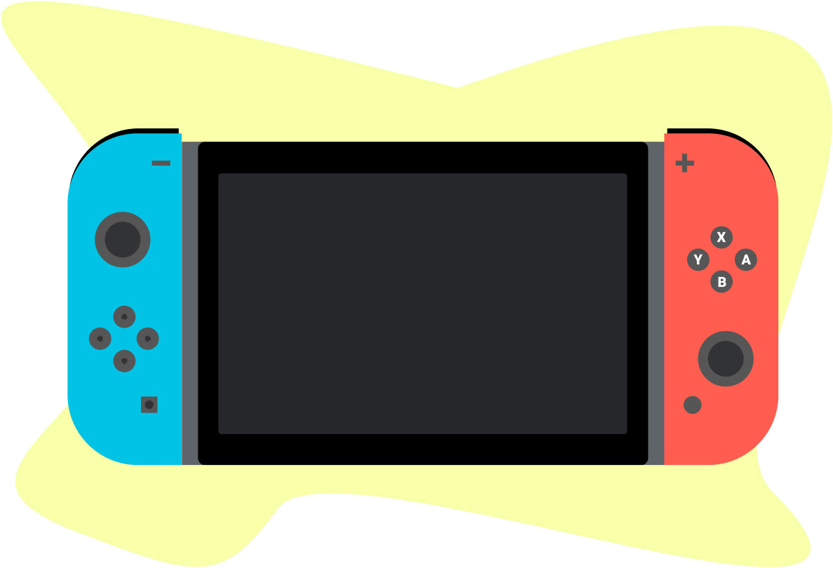 The Nintendo Switch console as an illustration created on Sketch